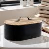 Wooden Bathroom Hygiene Organizer with Lid view 3