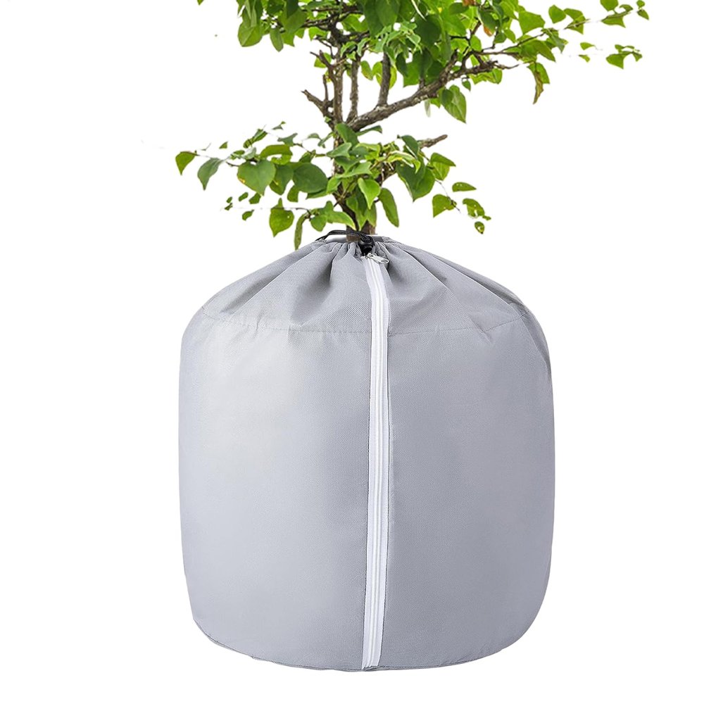 Plant Frost Protection Cover with Drawstring and Zipper