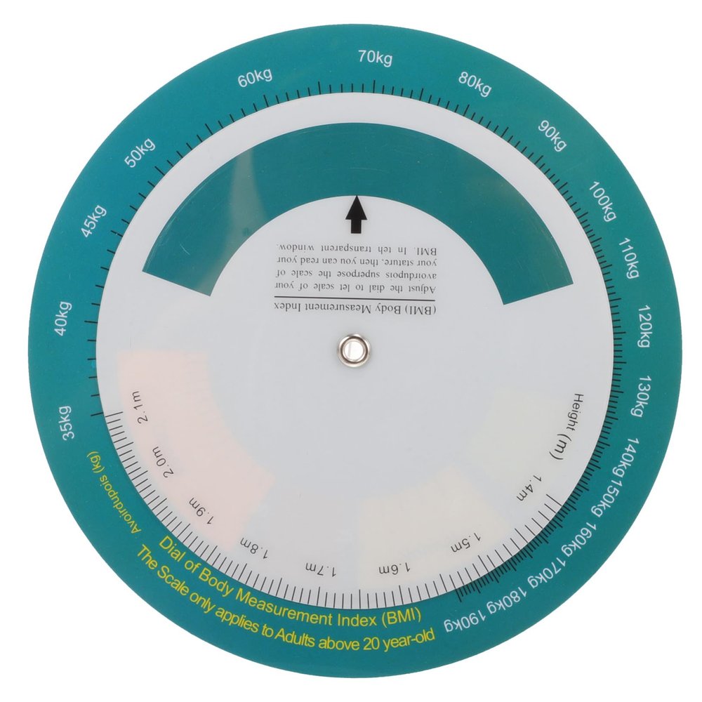 Beaupretty BMI Index Rotary Chart for Quick Weight Assessment, Wall-Mounted
