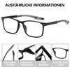 Fsread 3-Pack Men's Reading Glasses, Sporty Blue-Light-Blocking Square Frames, +1.25 view 2