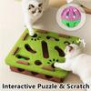 Cat Scratch Puzzle Enrichment Box with Nail File and Balls, White, Round view 2