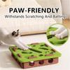 Cat Scratch Puzzle Enrichment Box with Nail File and Balls, White, Round view 3