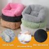 Mateju Rectangular Plush Dog Bed with Non-Slip Bottom, Orange B, 66 x 55 cm view 2