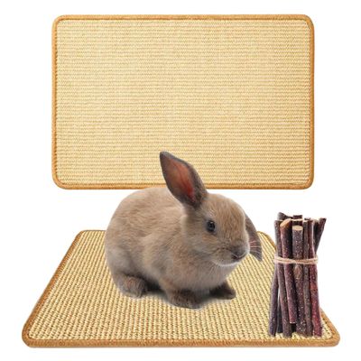 Rabbit Scratching Mat, Sisal Carpet for Claw and Dental Care