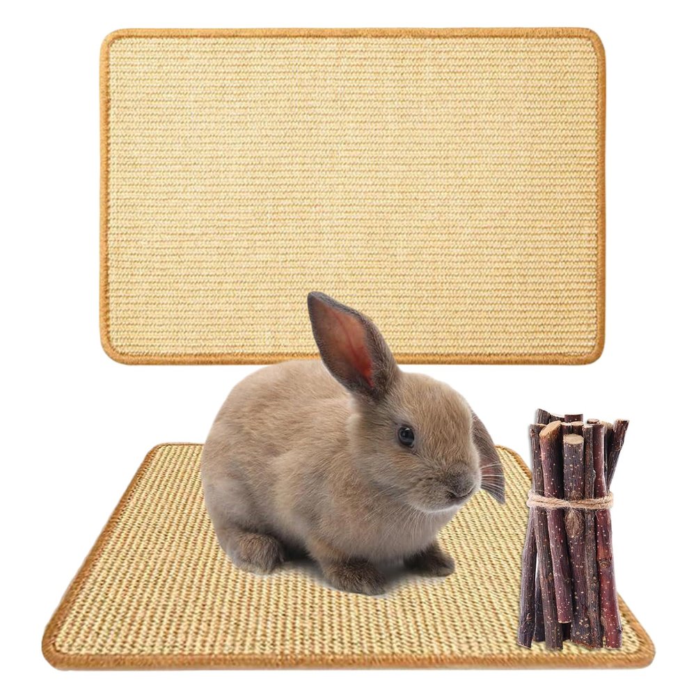 Rabbit Scratching Mat, Sisal Carpet for Claw and Dental Care