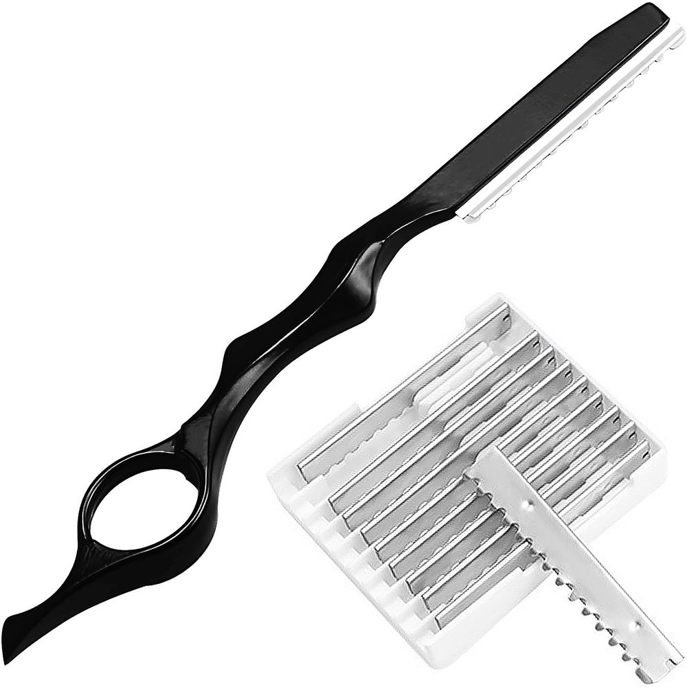 Professional Aluminum Hair Thinning Razor with 10 Blades