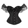 Women's Full-Bust Lace Corset Top, Gothic Steampunk Bustier view 1