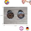 Bowl Mat | Feeding Mat for Dogs and Cats, Gray Wood Grain Premium Vinyl, 44 x 32 cm, Non-Slip, Washable, Tear-Resistant, Made in Germany view 2