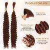 Aomig 65 cm Ponytail Extension, Black Braided Extensions, 2-Piece, Curly view 3