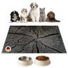 Bowl Mat for Dogs & Cats, Tree-Stump Wood Texture, Premium Vinyl, 44 x 32 cm – Non-Slip, Washable, Tear-Resistant, Made in Germany view 1