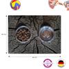 Bowl Mat for Dogs & Cats, Tree-Stump Wood Texture, Premium Vinyl, 44 x 32 cm – Non-Slip, Washable, Tear-Resistant, Made in Germany view 2