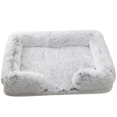 Fluffy Cloud Orthopedic Dog Bed, Gray 3, L 80 × 53 cm, for Dogs Under 15 kg