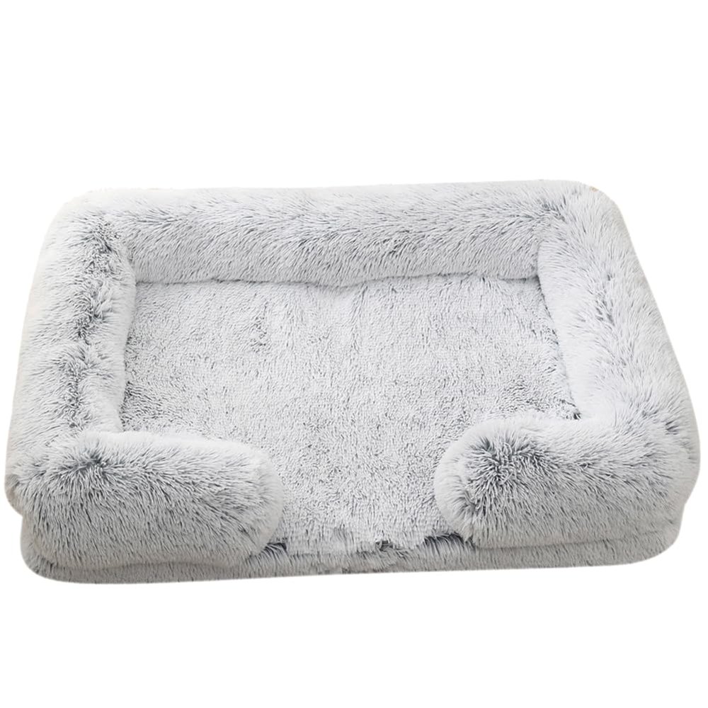 Fluffy Cloud Orthopedic Dog Bed, Gray 3, L 80 × 53 cm, for Dogs Under 15 kg
