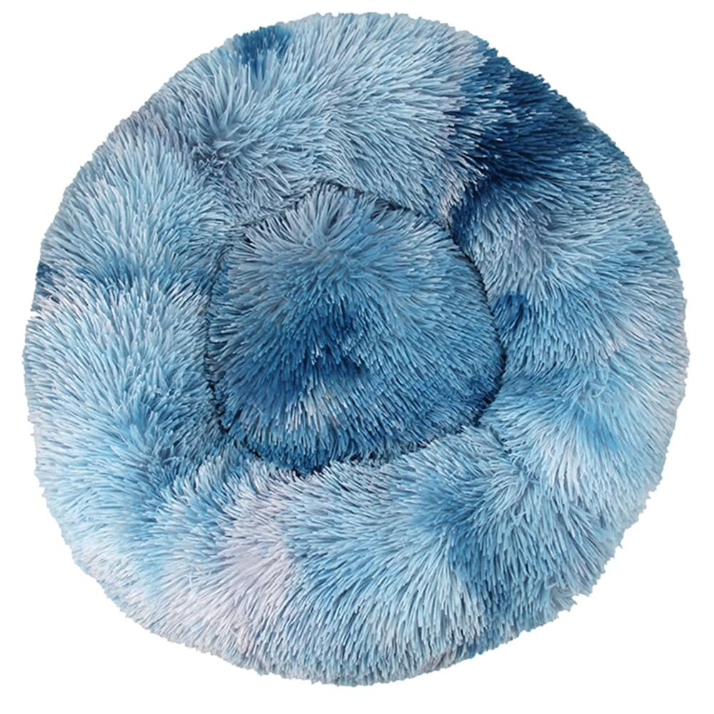 HotYou Fluffy Cloud Dog Bed - Cat Bed with Washable Cover, Dog Cushion, Dog Basket, Plush Bed for Large, Medium & Small Dogs 2.5–45 kg, Blue, 3, 70 cm <17 kg