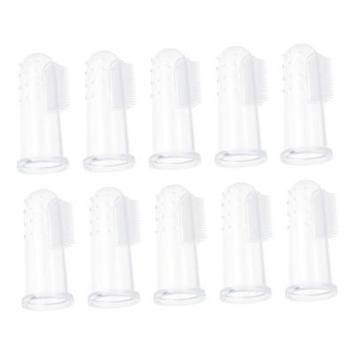 Hohopeti 10-Piece Pet Finger Toothbrushes with Storage Box for Dogs and Cats