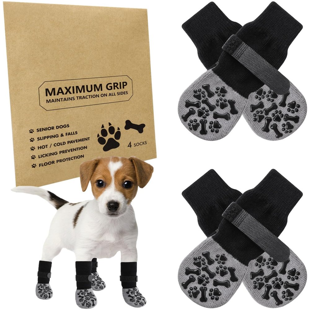 BellaGesundheit 2 Pairs Anti-Slip Dog Socks