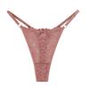 Generic Open-Crotch Women's Lace Thong, Brick Red, L view 1