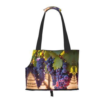 Desert Grapes Print Pet Crossbody Bag for Small Dogs and Cats