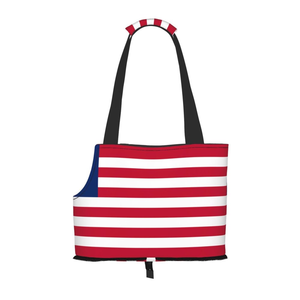 Liberian Flag Pet Shoulder Bag for Small Dogs and Cats