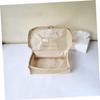 Retro Tissue Dispenser with Woven Jute and Leather Texture view 2