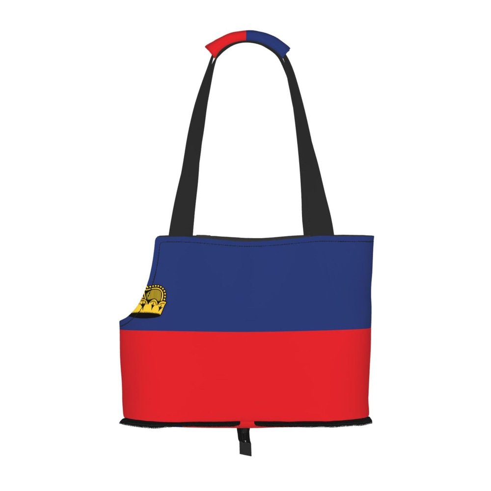 Liechtenstein Flag Print Pet Shoulder Bag for Small Dogs and Cats