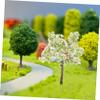 Miniature Tree Figurines for Scene Layout, 2 Pieces, Realistic view 3