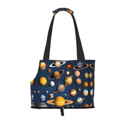 Solar System Planet Print Pet Shoulder Bag for Small Dogs and Cats