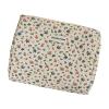 Corduroy Travel Makeup Organizer with Floral Pattern view 1