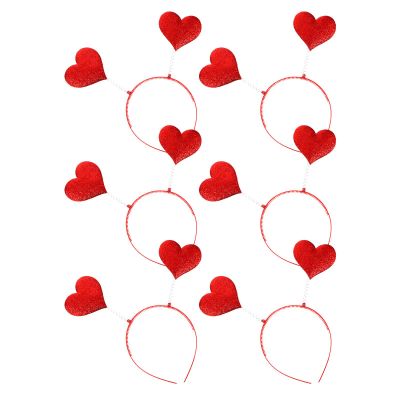 Gatuida 6-Piece Heart Headbands for Women and Girls
