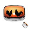 Metal Chicken Pill Case with 2 Compartments view 1