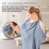 Musselin Nursing Cover with Adjustable Strap, Blue view 4