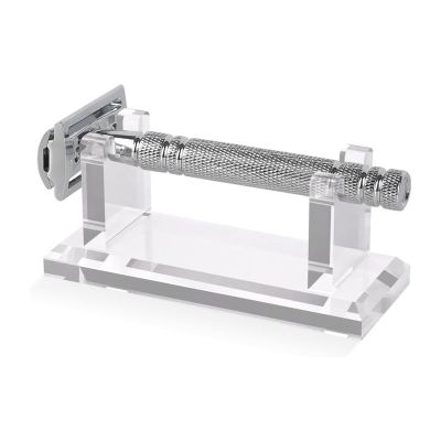 Clear Acrylic Razor Holder Organizer with Non-Slip Base