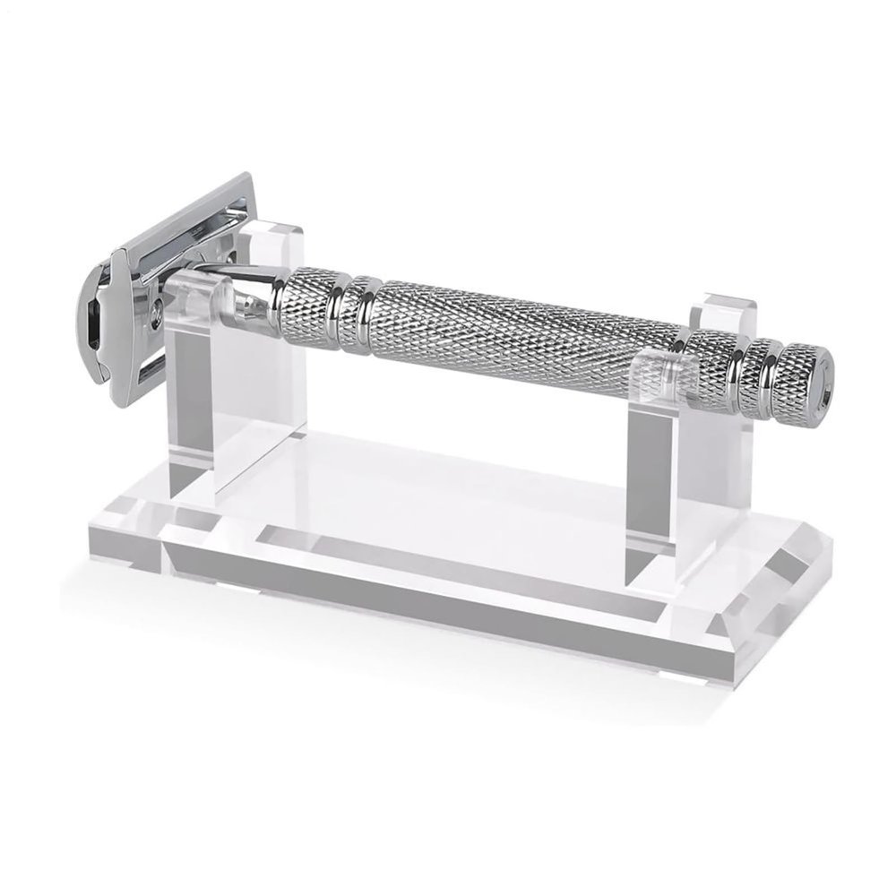 Clear Acrylic Razor Holder Organizer with Non-Slip Base
