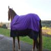 1200D Waterproof Horse Rain Sheet with Neck Cover, Violet, 165 cm view 1
