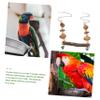 BCOATH Natural Wood Bird Swing view 3