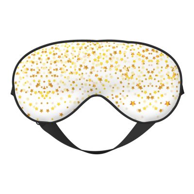 Sleep Mask with Dreamy Stars and Dots, Soft, Breathable, Light-Blocking, Adjustable Strap