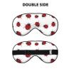 Soft Breathable Sleep Mask with Ladybug Print, Light-Blocking, Adjustable Strap, for Travel, Night Work and Office view 2