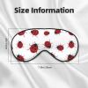 Soft Breathable Sleep Mask with Ladybug Print, Light-Blocking, Adjustable Strap, for Travel, Night Work and Office view 3