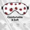 Soft Breathable Sleep Mask with Ladybug Print, Light-Blocking, Adjustable Strap, for Travel, Night Work and Office view 4