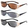 JM Fully Magnified Women's Sunglasses with Reading Magnification, Retro Oval Reading Glasses, 3-Pack, +1.25 view 1