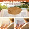 JM Fully Magnified Women's Sunglasses with Reading Magnification, Retro Oval Reading Glasses, 3-Pack, +1.25 view 3