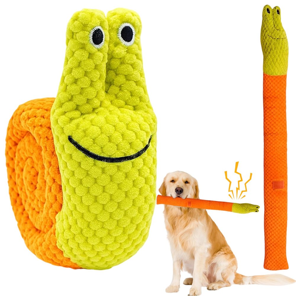 HcvGcm Dog Toy, Interactive Plush Snail