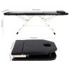 3-Zone Folding Massage Table with Adjustable Backrest and Tail, 200–250 kg Capacity, Black view 2
