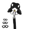 RASTKY Harness and Leash Set, Faux Leather, Soft to Wear, Vest and Leash, Set with Bell, Small Animals, Pet Supplies (Black) view 1