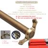 Minimalist Stair Runner Rod Holder Set, 12 Brass Rods, 120/110/100/80/70/60/50 cm, Easy Installation (116.8 cm) view 2