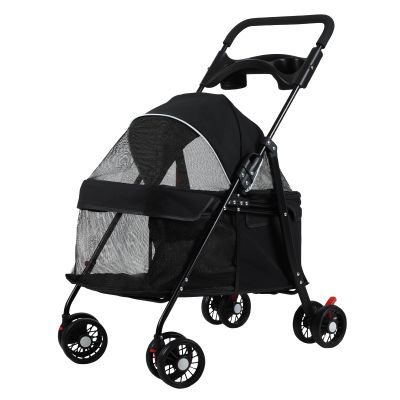 Foldable Pet Stroller for Dogs and Cats, 15 kg Capacity