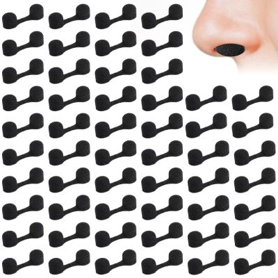 QFGasre 100-Count Disposable Nasal Filters, Sponge Dust Filters, Black