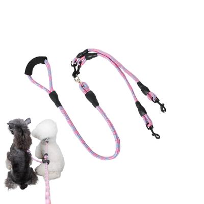Double Dog Leash with 360° Swivel and Ergonomic Handle