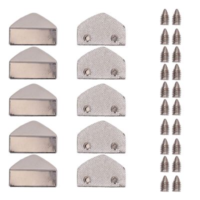 ANKROYU Zipper Stopper Ends, Zipper Pull Replacements, 10 Sets, Shiny Metal Stops for DIY Luggage, Bags, Jackets and Suitcases, Z (White Nickel)