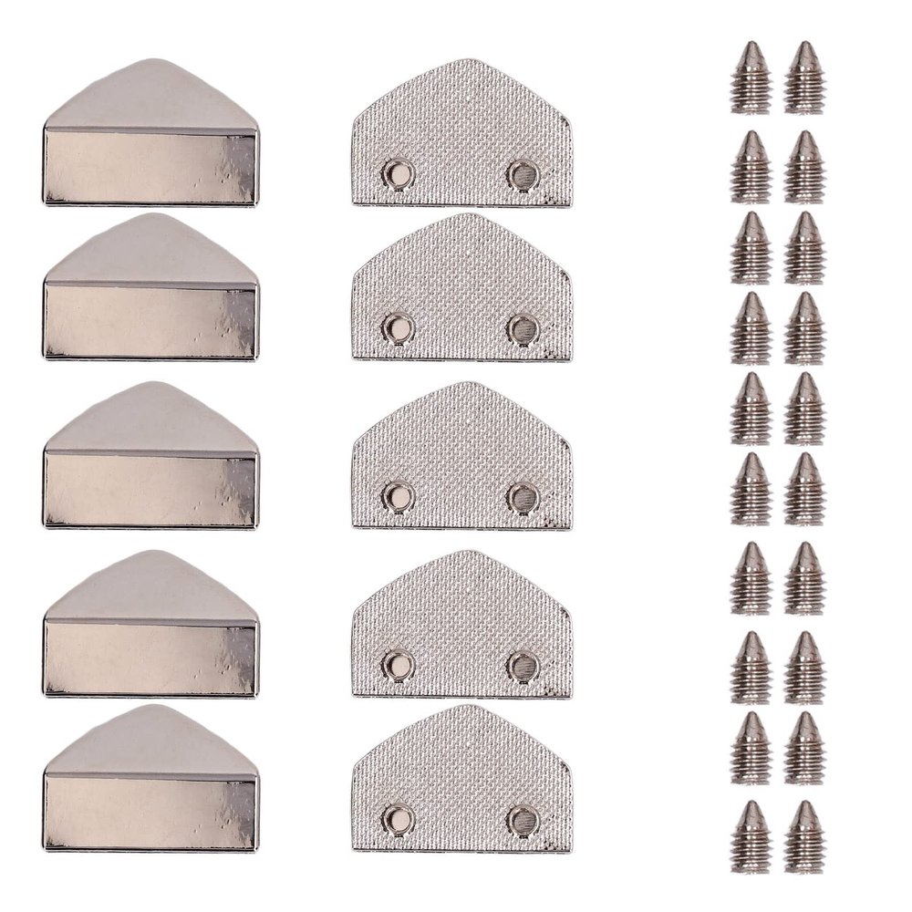 ANKROYU Zipper Stopper Ends, Zipper Pull Replacements, 10 Sets, Shiny Metal Stops for DIY Luggage, Bags, Jackets and Suitcases, Z (White Nickel)